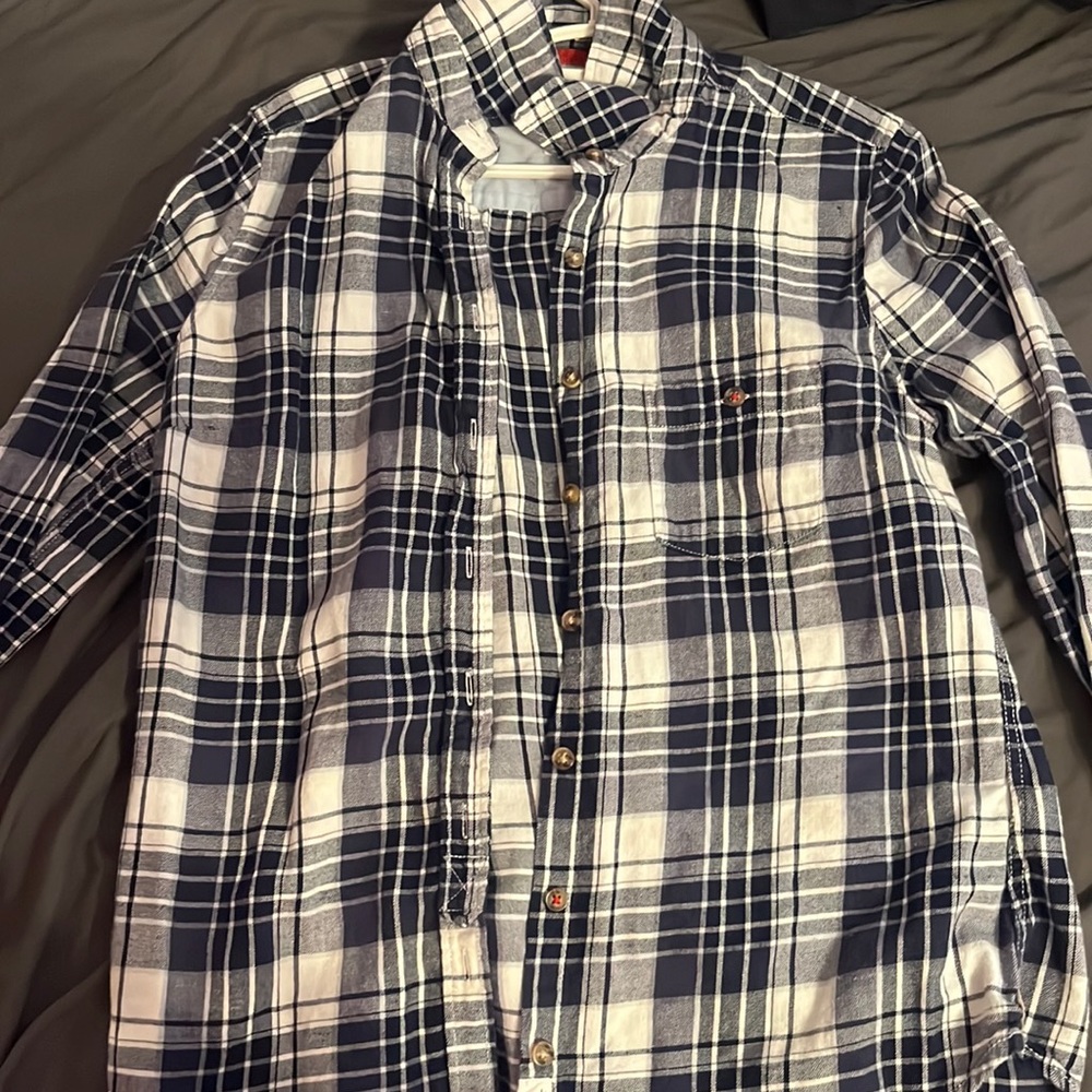 Blue plaid long sleeve